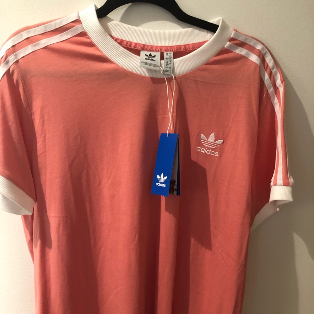 adidas peach t-shirt